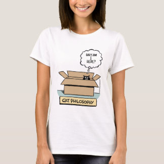 Camiseta Boneca das senhoras da filosofia do gato