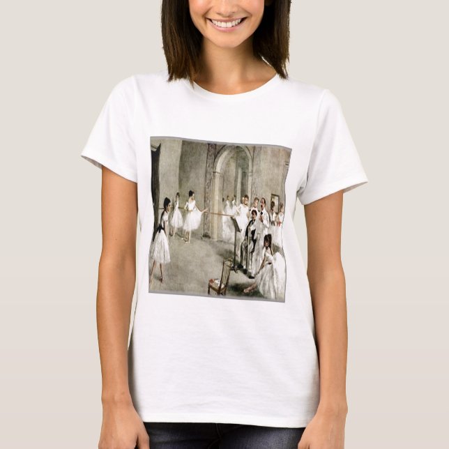 Camiseta Boneca das senhoras da prática do balé (cabida) (Frente)