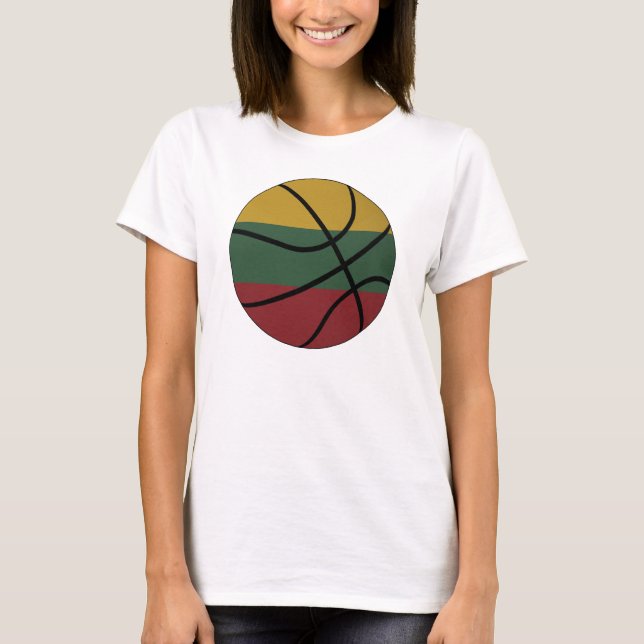 Camiseta Boneca das senhoras do basquetebol de Lithuania (Frente)