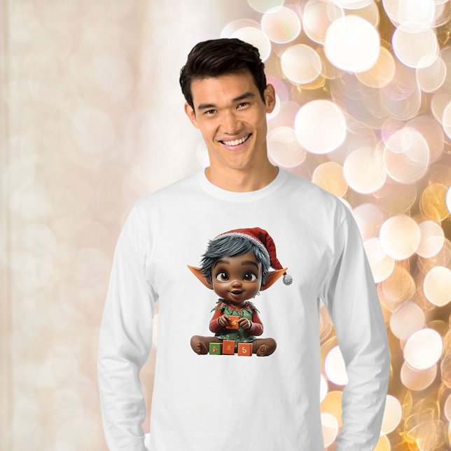 Camiseta Boneca de Natal Elf de Homens (Criador carregado)
