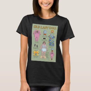 Camiseta Boneca de papel de senhora engraçada