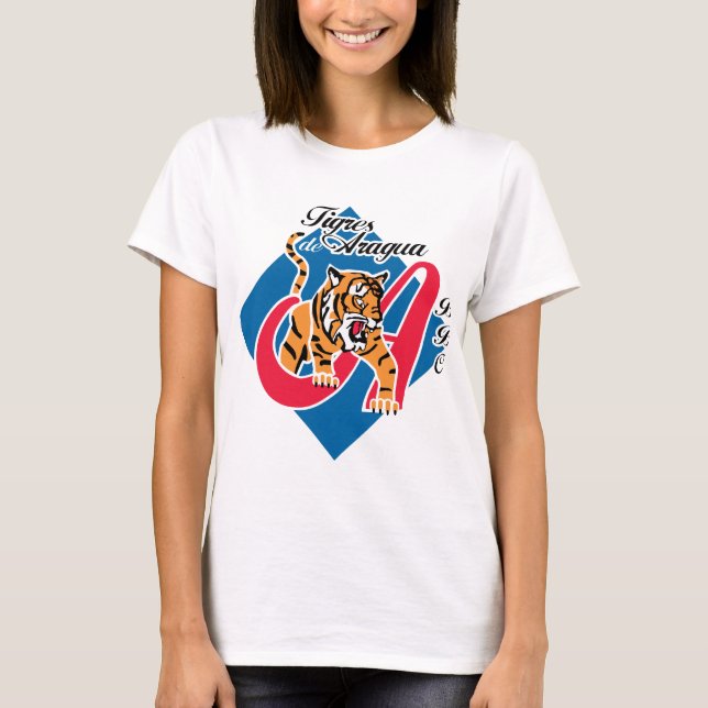 Camiseta Boneca de Tigres de Aragua Senhora (cabida) (Frente)