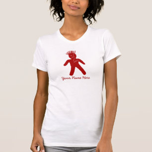 Camiseta Boneca de Voodoo Vermelha Sanguínea