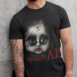 Camiseta Boneca Gótico assustadora do Spooky AF no Hallowee