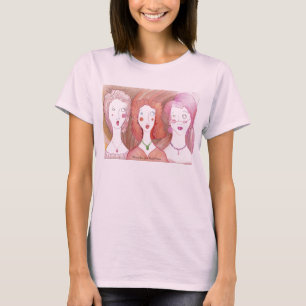 Camiseta Boneca Harried T das senhoras do trio