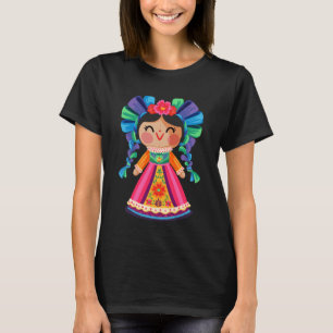 Camiseta Boneca Maria Lele Tradicional Mexicana Otomi Típic