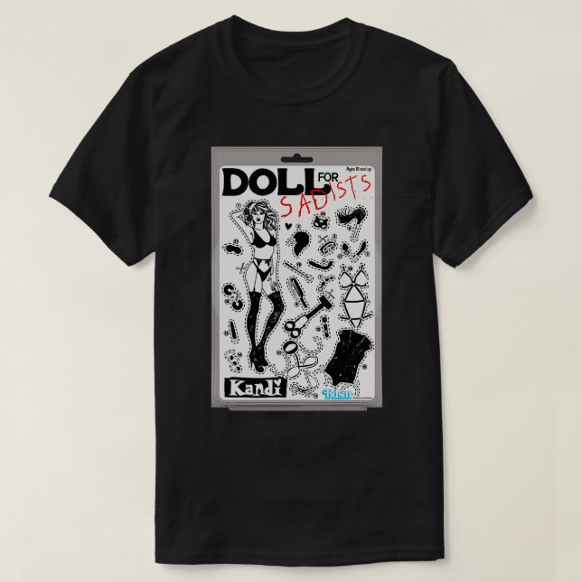 Camiseta Boneca para Sádicos Cortar e Colar Brinquedo 1 (Frente do Design)