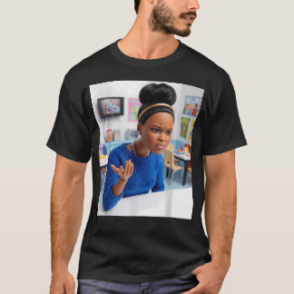 Camiseta Boneca Preta Rosto Desgostoso Meme Divertido Geraç