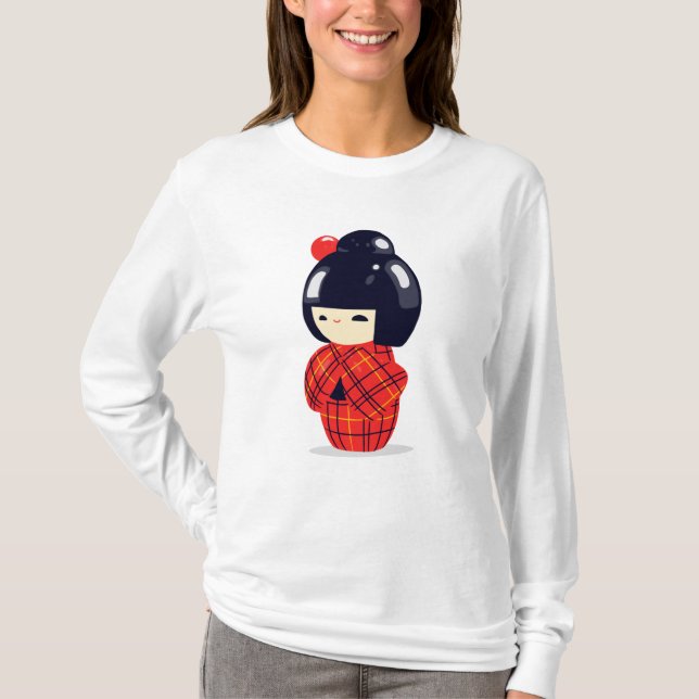 Camiseta Boneca Sakura Kokeshi (Frente)