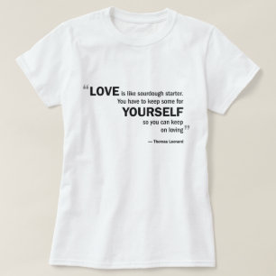 Camiseta Boneca T das senhoras - 'o amor é como o