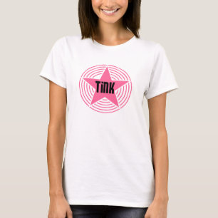 Camiseta Boneca - Tink-Camisa cor-de-rosa da estrela