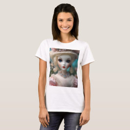 Camiseta Boneca Vintage Azul,
