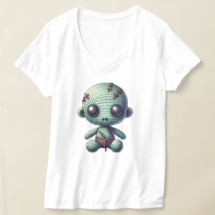 Camiseta Boneca Voodoo Fofa de Crochê