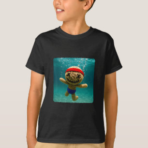 Camiseta Boneca Voodoo Mergulhando Debaixo D'água Oceano Na
