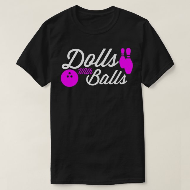 Camiseta Bonecas com Bolas Engraçadas Citação para Meninas  (Frente do Design)