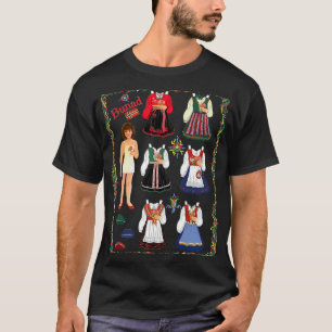 Camiseta Bonecas de Papel Norueguesas