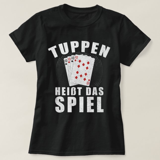 Camiseta Bonecas engraçadas jogo de cartas Schrömen Rheinla (Frente do Design)