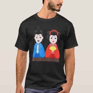 Camiseta Bonecas Imperiais Japonesas Bonecas Hinamatsuri