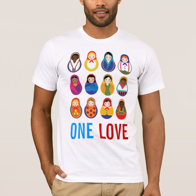 Camiseta Bonecas multiculturais do assentamento uma paz de (Frente)