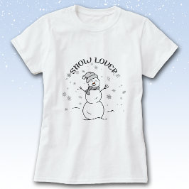 Camiseta Boneco de Neve Amante da Neve