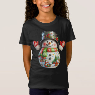 Camiseta Boneco de Neve com Balde na Cabeça, Natal, Autor N