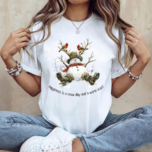 Camiseta Boneco de Neve com Cardinals