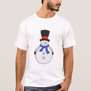 Camiseta Boneco de neve com cartola