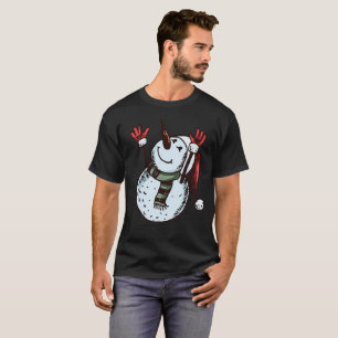 Camiseta Boneco de neve com chapéu do papai noel - nariz d