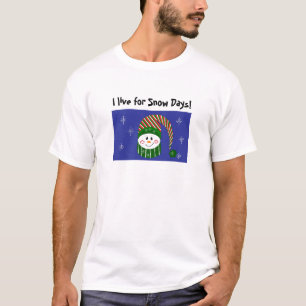 Camiseta Boneco de Neve com Chapéu Listrado