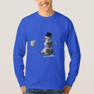 Camiseta Boneco de neve da bola de futebol