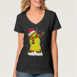 Camiseta Boneco de Neve Dabbing Bola de Tênis Papai Noel Pi