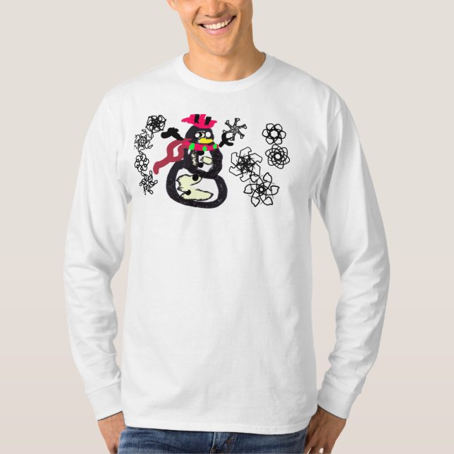 Camiseta Boneco de neve de inverno  (Frente)