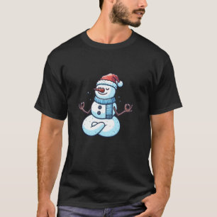 Camiseta Boneco de Neve de Meditação Pose de Yoga Relaxante
