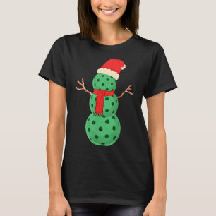 Camiseta Boneco de neve de pickleball - Natal engraçado de