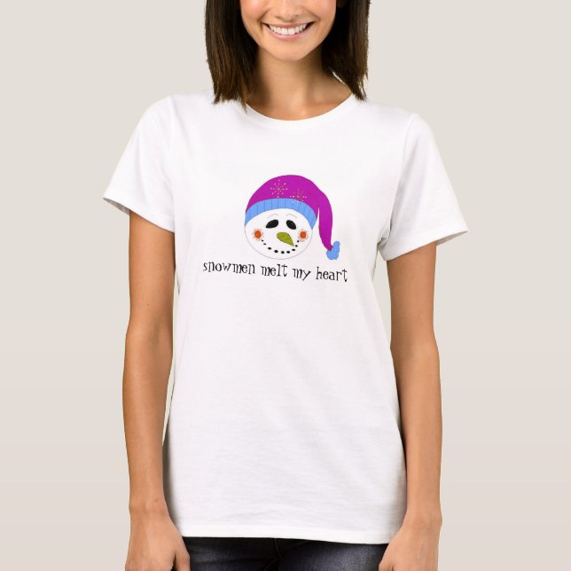 Camiseta Boneco de Neve Derreta Meu Coração (Frente)
