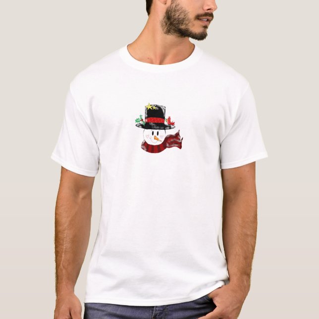 Camiseta Boneco de Neve Divertido (Frente)
