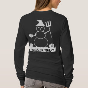 Camiseta boneco de neve do Dia das Bruxas