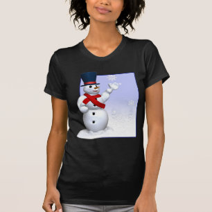 Camiseta Boneco de neve do floco de neve