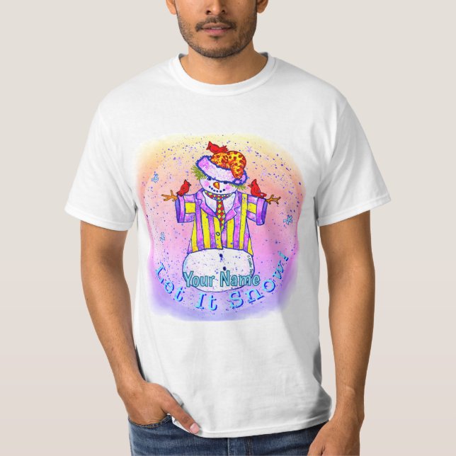 Camiseta Boneco de Neve do Passarinho (Frente)