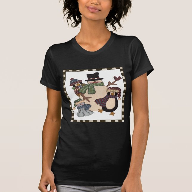 Camiseta Boneco de neve e amigos (Frente)