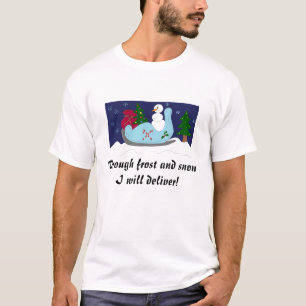 Camiseta Boneco de Neve em um Trenó
