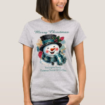 Boneco de Neve Encantador com Chapéu-Coco Família