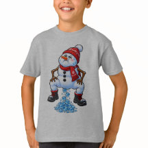 Boneco de Neve Engraçado Defecando Cubos de Gelo H