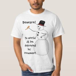 Camiseta Boneco de neve engraçado do Natal