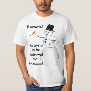 Camiseta Boneco de neve engraçado do Natal