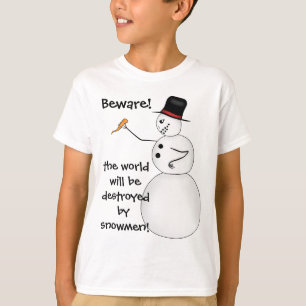Camiseta Boneco de neve engraçado do Natal