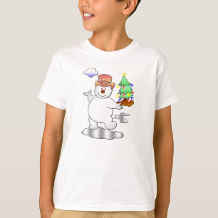 Camiseta Boneco de neve engraçado do Natal que está em um