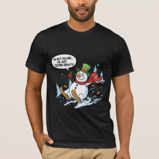 Camiseta Boneco de Neve Engraçado Testando a Gravidade – Pi