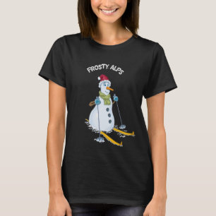 Camiseta Boneco de Neve Fofo de Esqui Gelado