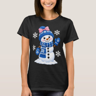 Camiseta Boneco de Neve Fofo Feminino Natal Mulheres Menina